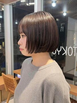 ニコ トウキョウ(nico TOKYO) 20代30代ミニボブ切りっぱなしボブぱっつん前髪シースルー顔周り