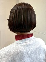 ラレヴ(Le Reve)&nbsp;ショートボブ 白髪ぼかし 白髪染め 丸みボブ ハイライト 艶髪