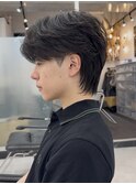 カルマパーマ　センターパートウルフ