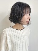 ＊外ハネボブゆるふわパーマボブ大人ボブ顎ラインボブ30代40代