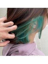 ビール 今泉店(BEER)&nbsp;【BEER 山崎雄太朗】インナーカラー×サワーグリーン