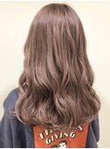 【Zina】イメチェン毛先パーマ耳かけ×フォギーベージュ
