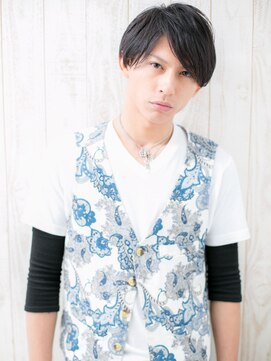 メンズヘア ビーセカンド 草加店(MENS HAIR B-2) ”重軽”七三分け黒髪マニッシュP