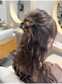 結婚式 ハーフアップ アレンジ