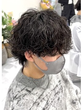エース 栄矢場町店(Ace) 波巻きウルフツイストスパイラルパーママッシュメンズヘア