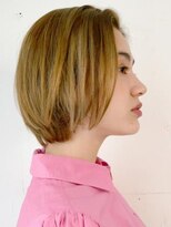 アース 三軒茶屋店(HAIR&MAKE EARTH) 三軒茶屋_レディース_ミディアム_ブリーチ_ボブ_前髪なし_小顔