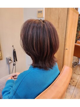 エルムトウキョウ(ELM Tokyo) 白髪ぼかしハイライト☆ラベンダーブラウン☆