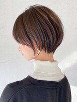 アルバム 池袋(ALBUM)&nbsp;丸みショート_フルバングレッドブラウンハッシュカット_ba364191