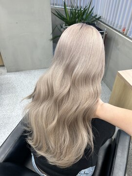 ペレ 渋谷(PELE) デザインカラー/レイヤーカット/ウェットヘア/オリーブベージュ