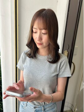 アルコイリスバイドールヘアー(ARCOIRIS by Dollhair) アッシュオリーブネイビーグレーレイヤーロングメンズライク都島