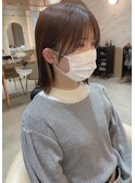 【澤口】黒髪ボブルフネビージュ小顔に見せるワンレン