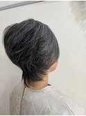 50代60代襟足生え癖＋くせ毛ショートカット