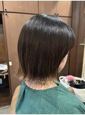 切りっぱなしボブ×ハイライト