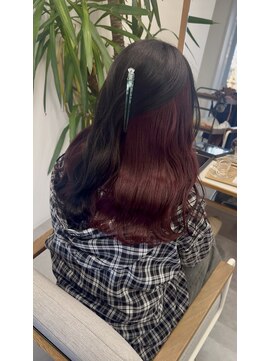 ブローチェラウカ(Broche lauka) インナーカラー×Bordeaux