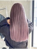 ダブルカラーピンクベージュベージュカラーケアブリーチレイヤー