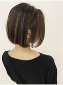 ☆grow 渋谷☆ナチュラルハイライト×前下がりボブ