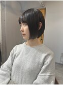 シンプルで可愛いワンレンボブ