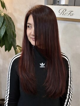 ルーチェ(Lu-che) 高発色ローズブラウン/ブリーチ無し/ワンカラーで作るレッド