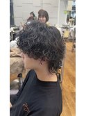 ウルフ波巻きパーマ