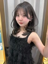 ボタン 熊本(VOTAN) レイヤーカット/ぱっつん前髪/ベージュ/熊本美容室