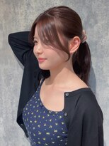 エラン トウキョウ 学芸大学店(elan tokyo)&nbsp;結んでも可愛い/顔まわりカット/レイヤーカット/シアーブラウン