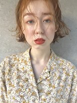 kisaiBUZZ  ゆるっとボブ、スタイリング　オレンジヘアー