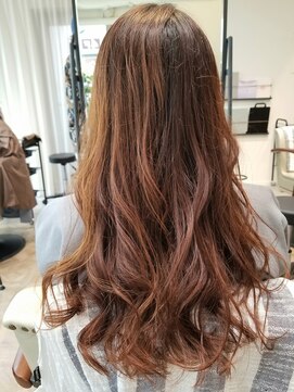 ルークス 中央林間(LOOOKS) ラフコテ巻き×ロング、スーパーロング×明るいブラウン系カラー