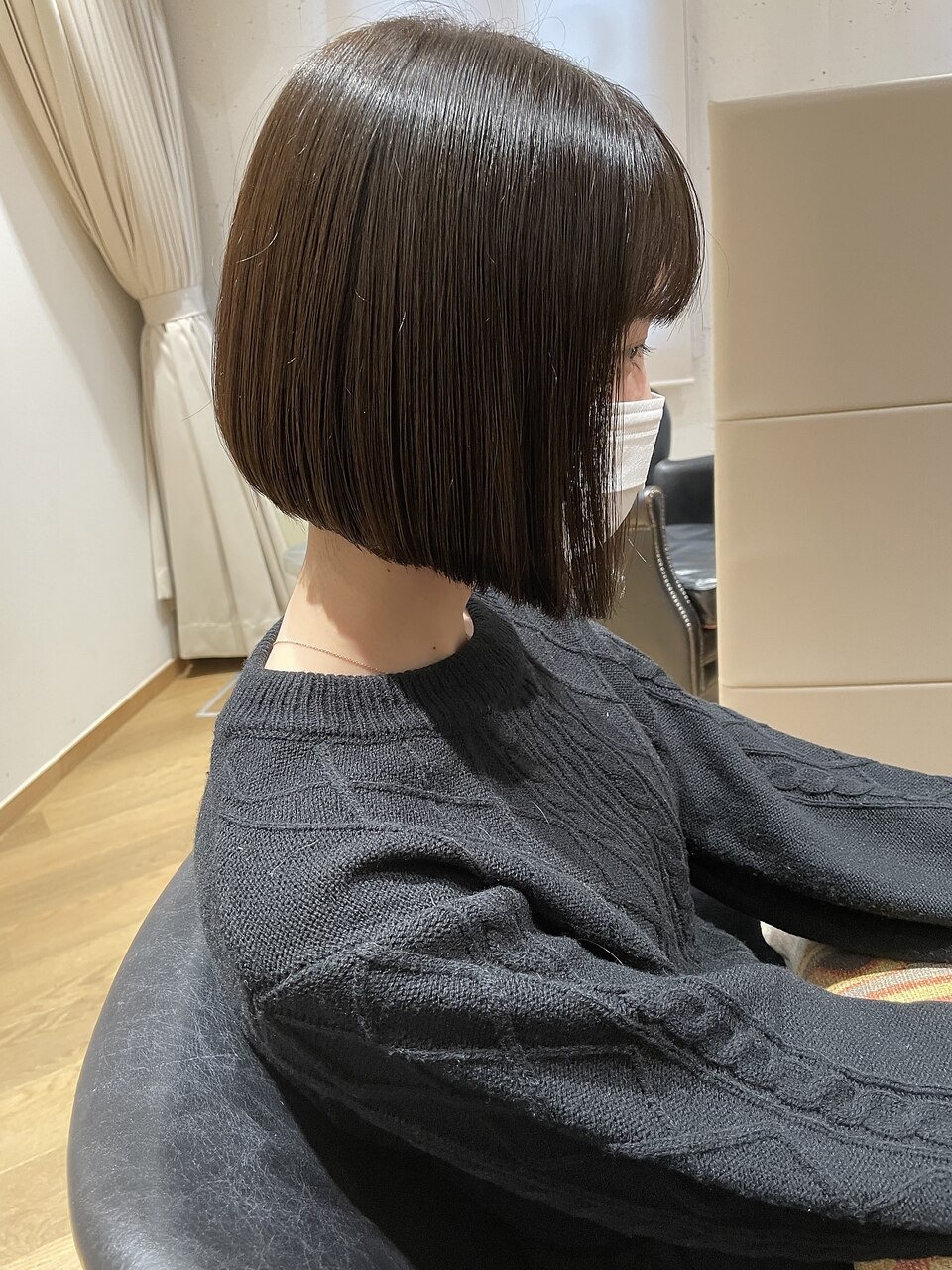 前下がりボブ 前下がりボブ×ツーブロック サイドからバックにかけてツーブロックに