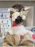 ba261_ヘアアレンジ成人式　卒業式　袴振袖　披露宴　結婚式