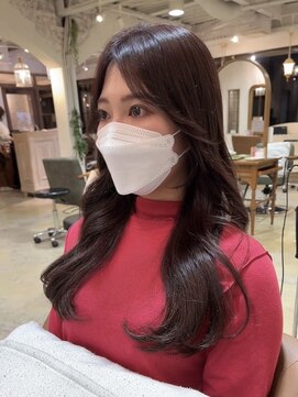 サンバイセライロ 千葉(SAN. by celilo) ラベンダーチョコブラウン/顔周り/韓国カット【佐藤詩門】