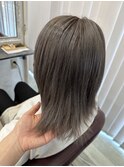 2ブリーチからのトーンダウン！透明感グレージュ