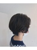 センターパートパーマ/20代/30代