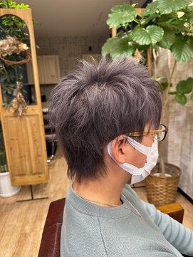 シアン(CYAN) メンズショート・シルバーグレー