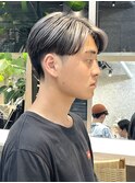 韓国風メンズメルクティーベージュダブルカラーハイトーンカラー
