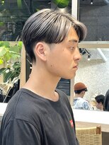 サンクプロジェクト(cinq PROJECT) 韓国風メンズメルクティーベージュダブルカラーハイトーンカラー