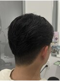 ニュアンスパーマセンターパートフェザーパーマ韓国メンズパーマ