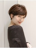 グレージュアッシュグレージュショートカットミニウルフ