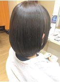 グレージュブラウンボブ/コロンとボブ/ミニボブ/ショートボブ