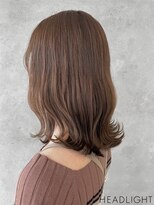 ウォームベージュ×外ハネウェーブ