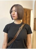 ショート ボブ ミニボブ グレージュカラー 透明感 10代20代　