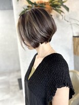 サニーサイドサロン(SUNNY SIDE SALON)&nbsp;前下がりショートボブ/ハイライト/あごライン/たまプラーザ