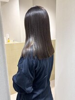 ウーム 清澄白河(uhm) ワンレンカット×オリーブグレージュ