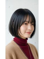 コートフィールエー(CO_T feel.a) 顎ラインで魅せる艶髪ボブ×シースルーバングで抜け感を