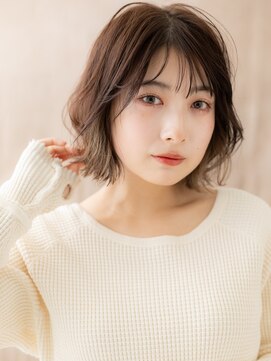 カバーヘア ブリス 上尾西口店(COVER HAIR bliss) イヤリングカラー抜け感切りっぱなしくびれミディ20代30代X上尾