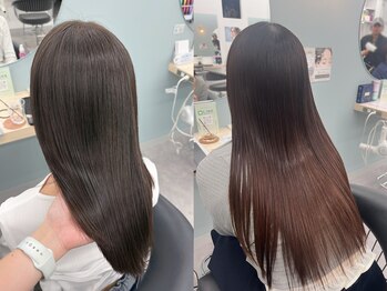 ケシキ(keshiki)の写真/《ナチュラルな仕上がりの縮毛矯正》クセや広がる髪とお別れ。ボリュームダウンして柔らかさ×扱いやすさを