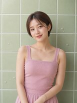 ヘアーサロン 6(hair salon) サイド流しすっきりハンサムショート×ダークブラウン