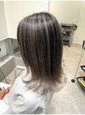 自然な陰影☆透明感バレイヤージュカラー