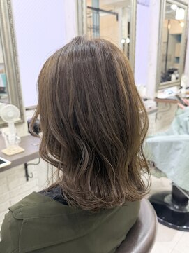 ヘアーアンドメイク シークタチカワ 立川店(Hair&Make Seek) 【古澤】ブリーチなしオリーブベージュ ミディアムレイヤー