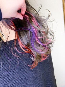 ミシェリー(misherry) 小顔くびれヘアデザインカラーインナーユニコーンカラフル韓国風