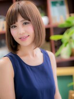 カバーヘア ブリス 上尾西口店(COVER HAIR bliss) ■モカベージュx斜めバング前下がりボブ16-36★上尾30代40代50代